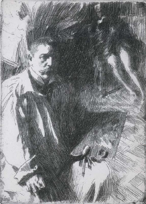 Anders Zorn Self Portrait with Model II. china oil painting image